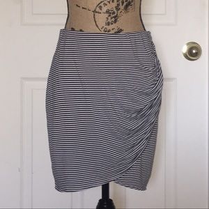 a.na. Black and white striped summer skirt